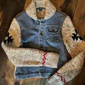 Women’s Ralph Lauren wool sweater Jean jacket size medium.